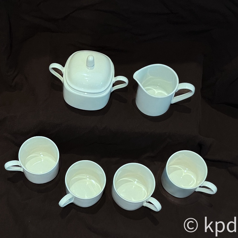 Vintage Mikasa Color Basics White Set of 5